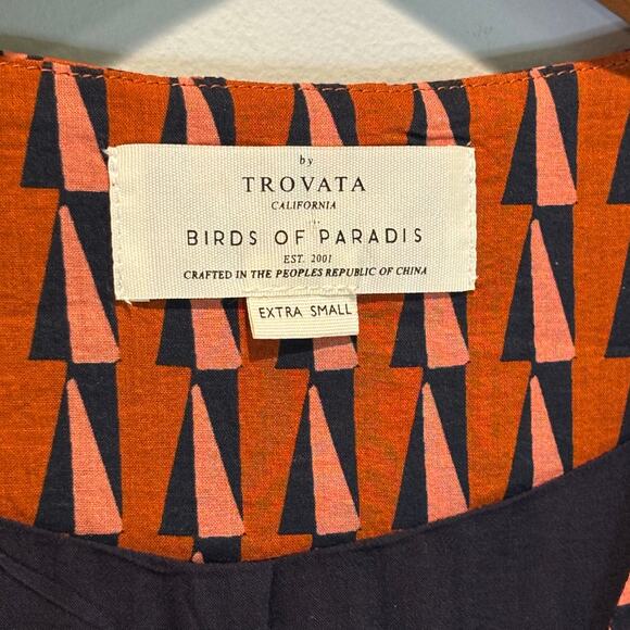 Trovata Birds of Paradis NWT Ainsley B Dress in Kinetic Print - size XS - Picture 7 of 9